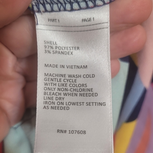 Laundry By Shelli Segal Jumpsuit Romper Floral Abstract with Ruffle Trim Size 12 - Picture 5 of 5